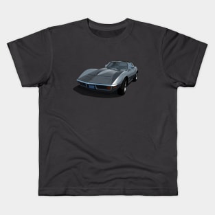 1970 Corvette Stingray in Laguna Gray Kids T-Shirt